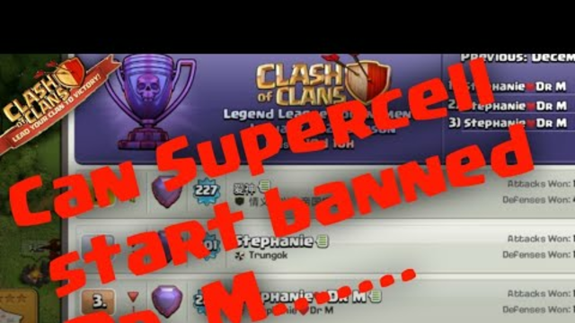 Can supercell start banned Dr. M...... Clash of clans India