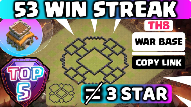 COPY TH8 LEGEND WAR BASE LINK 2020!! New and BEST COC TH8 BASE anti 2 star & 3 star