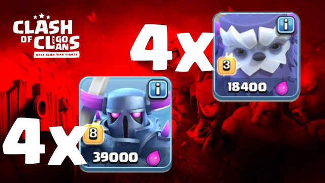 4x PEKKA + 4x YETI smash easily every TH13 with 4 earthquake | COC 01/20 clash of clans th 13