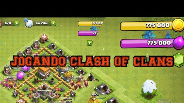 Jogando clash of clans na minha cv 5!!