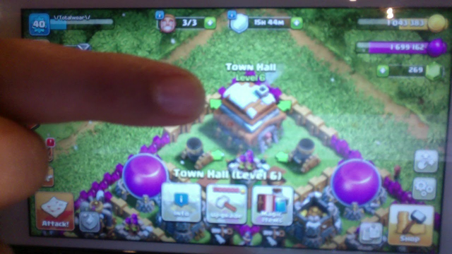 PLAYING CLASH OF CLANS (And also using new mic) UPGRADING MY TOWN HALL
