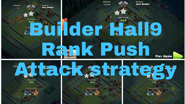 Builder hall9 rank push attack strategy, clash of clans