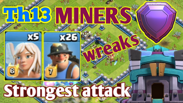 Th13 strongest attack strategy! Th13 queen charge miners legend league attacks 2020! Clash of clans!