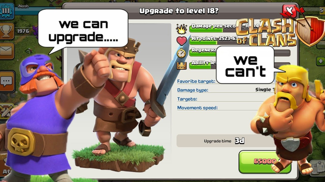 Can we upgrade the king????..... Clash of clans