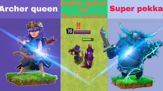 Every lvl Super Pekka vs every lvl Archer queen||Super Pekka vs Archer queen||coc||unity clash||