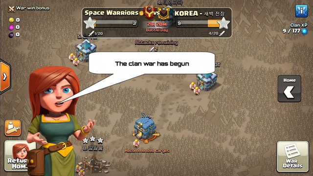 Clan war started, Clash of Clans