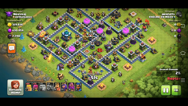Town hall 12.5 defence against gibarch - clash of clans 19 january 2020