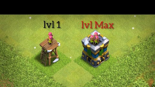 Clash of clans Archer Tower Evolution lvl1 to lvl Max watch now