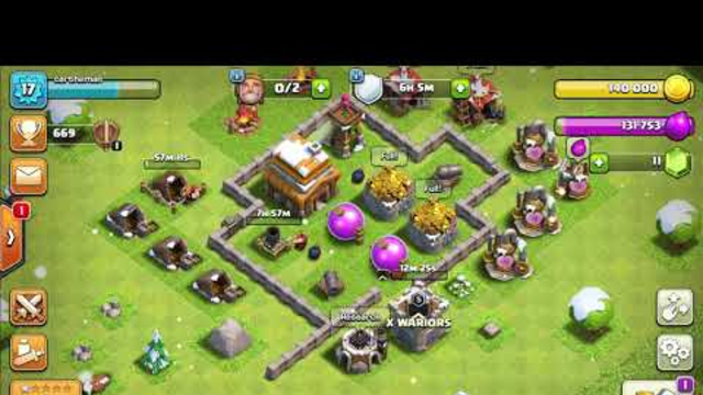 grinding on new clash of clans account anf filling storages