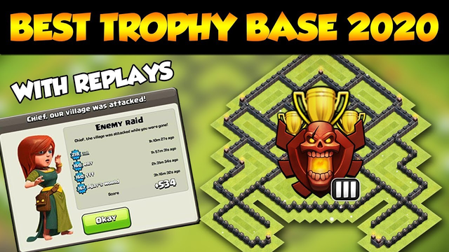 INSANE !! Town Hall 9 Trophy Base Layout With Replays | CoC Th9 Defense Base New Update 2020