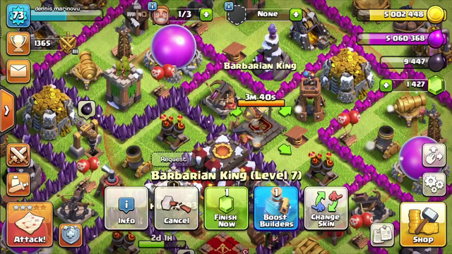 Clash of Clans King level 8 and inferno Tower